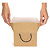 Taška ve tvaru krabice z hnědého kraftového papíru - 3