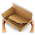 Kartónová krabica 160x130x70 mm, automatické dno, samolepiaci prúžok, hnedá, klopová, trojvrstvová vlnitá lepenka (3VVL) | RAJA - 2