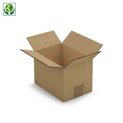 Kartónová krabica 200x140x140mm, hnedá, klopová, päťvrstvová vlnitá lepenka (5VVL) | RAJA - 1