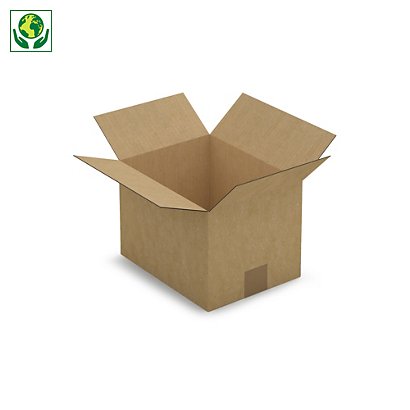 Kartónová krabica 240x190x180mm, hnedá, klopová, trojvrstvová vlnitá lepenka (3VVL) | RAJA - 1