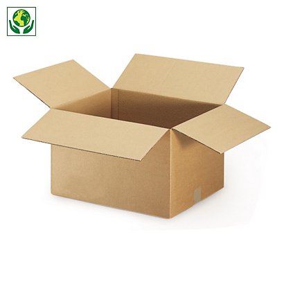 Kartónová krabica 250x150x100mm, hnedá, klopová, trojvrstvová vlnitá lepenka (3VVL) | RAJA - 1