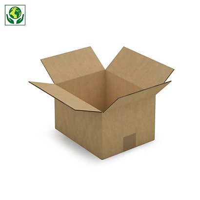 Kartónová krabica 250x200x150mm, hnedá, klopová, päťvrstvová vlnitá lepenka (5VVL) | RAJA - 1