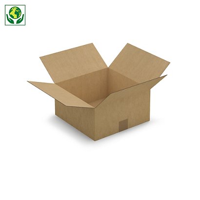 Kartónová krabica 300x300x150mm, hnedá, klopová, trojvrstvová vlnitá lepenka (3VVL) | RAJA - 1