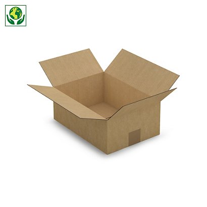 Kartónová krabica 310x220x120mm, hnedá, klopová, trojvrstvová vlnitá lepenka (3VVL) | RAJA - 1