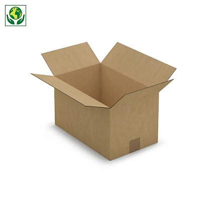 Kartónová krabica 350x220x200mm, hnedá, klopová, trojvrstvová vlnitá lepenka (3VVL) | RAJA - 1