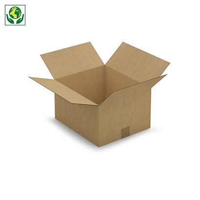 Kartónová krabica 350x300x200mm, hnedá, klopová, trojvrstvová vlnitá lepenka (3VVL) | RAJA - 1