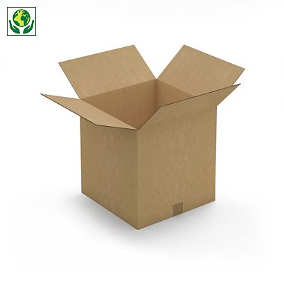 Kartónová krabica 380x380x370mm, hnedá, klopová, päťvrstvová vlnitá lepenka (5VVL) | RAJA - 1