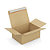 Kartónová krabica 390x290x180 mm, automatické dno, samolepiaci prúžok, hnedá, klopová, trojvrstvová vlnitá lepenka (3VVL) | RAJA - 1
