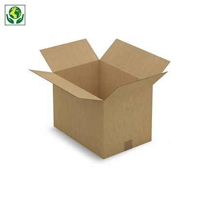 Kartónová krabica 430x300x300mm, hnedá, klopová, trojvrstvová vlnitá lepenka (3VVL) | RAJA - 1