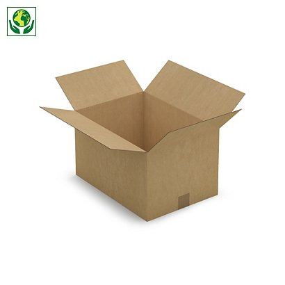 Kartónová krabica 430x310x250mm, hnedá, klopová, trojvrstvová vlnitá lepenka (3VVL) | RAJA - 1