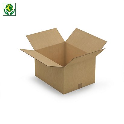 Kartónová krabica 480x380x270mm, hnedá, klopová, päťvrstvová vlnitá lepenka (5VVL) | RAJA - 1