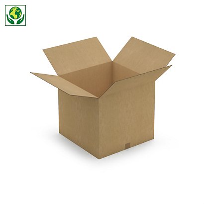 Kartónová krabica 550x550x500mm, hnedá, klopová, päťvrstvová vlnitá lepenka (5VVL) | RAJA - 1