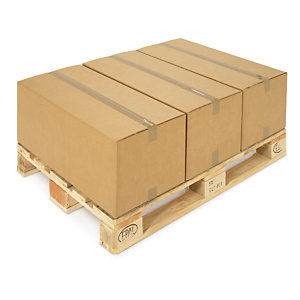 Kartonnen doos in dubbelgolf 65x45x40 cm, set van 10