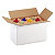Kartonová krabice 150x140x120mm, bílá, klopová, třívrstvá vlnitá lepenka (3VVL) | RAJA - 1