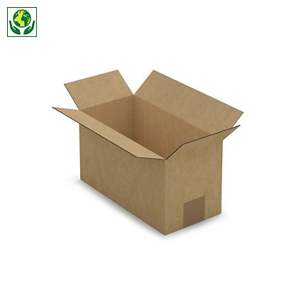 Kartonová krabice 270x130x145mm, hnědá, klopová,
třívrstvá vlnitá lepenka (3VVL) | RAJA - 1