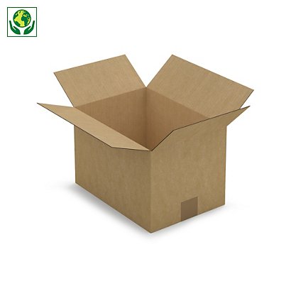 Kartonová krabice 310x220x200mm, hnědá, klopová,
třívrstvá vlnitá lepenka (3VVL) | RAJA - 1