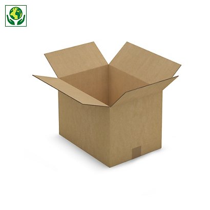 Kartonová krabice 380x280x270mm, hnědá, klopová,
pětivrstvá vlnitá lepenka (5VVL) | RAJA - 1