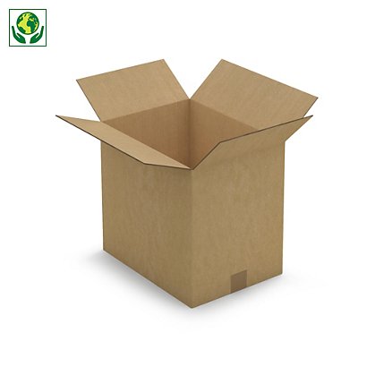 Kartonová krabice 380x280x320mm, hnědá, klopová,
pětivrstvá vlnitá lepenka (5VVL) | RAJA - 1