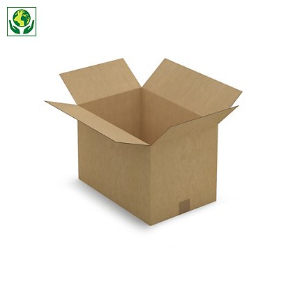 Kartonová krabice 450x300x300mm, hnědá, klopová,
třívrstvá vlnitá lepenka (3VVL) | RAJA - 1