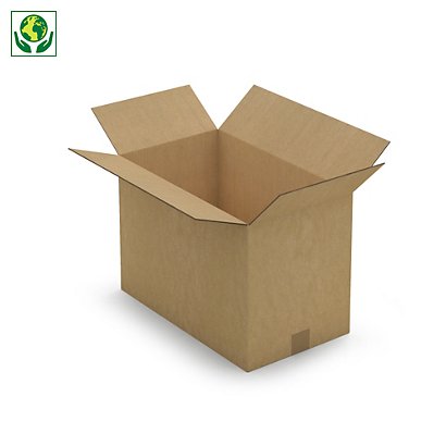 Kartonová krabice 480x280x320mm, hnědá, klopová,
pětivrstvá vlnitá lepenka (5VVL) | RAJA - 1