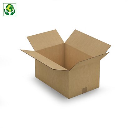 Kartonová krabice 500x330x250mm, hnědá, klopová,
pětivrstvá vlnitá lepenka (5VVL) | RAJA - 1