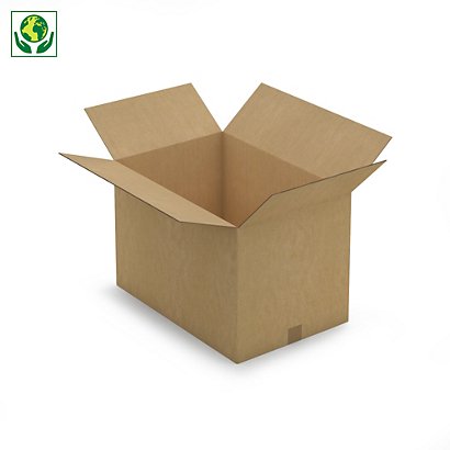 Kartonová krabice 600x400x400mm, hnědá, klopová,
pětivrstvá vlnitá lepenka (5VVL) | RAJA - 1