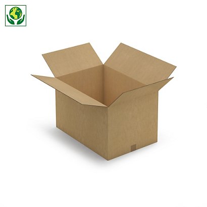 Kartonová krabice 650x450x400mm, hnědá, klopová,
pětivrstvá vlnitá lepenka (5VVL) | RAJA - 1