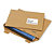 Kartonové obálky 700x450mm, zásuvný uzávěr, mikrovlnitá lepenka, hnědé | RAJA - 3