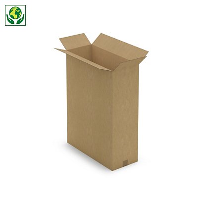 Kartons für flache Produkte RAJA, braun, 1-wellig, 600 x 250 x 80 mm - 1
