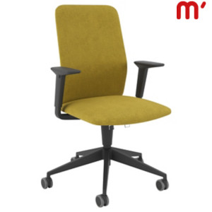 KASTEL Sedia operativa ergonomica Kappa con braccioli, Tessuto poliestere ignifugo, Senape KASTEL Sedia operativa ergonomica Kappa con braccioli, Tessuto poliestere ignifugo, Senape