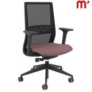 KASTEL Sedia operativa ergonomica Karma con braccioli, Tessuto poliestere ignifugo, Cipria KASTEL Sedia operativa ergonomica Karma con braccioli, Tessuto poliestere ignifugo, Cipria