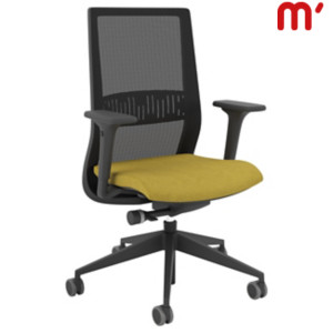 KASTEL Sedia operativa ergonomica Karma con braccioli, Tessuto poliestere ignifugo, Senape KASTEL Sedia operativa ergonomica Karma con braccioli, Tessuto poliestere ignifugo, Senape