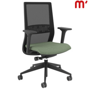 KASTEL Sedia operativa ergonomica Karma con braccioli, Tessuto poliestere ignifugo, Verde Acqua KASTEL Sedia operativa ergonomica Karma con braccioli, Tessuto poliestere ignifugo, Verde Acqua
