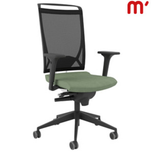 KASTEL Sedia operativa ergonomica Korium con braccioli, Tessuto poliestere ignifugo, Verde Acqua KASTEL Sedia operativa ergonomica Korium con braccioli, Tessuto poliestere ignifugo, Verde Acqua