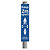 Keep 2m Apart Covers for Bollards and Posts, blue, 100mm dia - 1