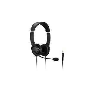 Kensington Auriculares clásicos de 3,5 mm con micrófono y control de volumen, Alámbrico, Auriculares, Negro K33597WW Kensington Auriculares clásicos de 3,5 mm con micrófono y control de volumen, Alámbrico, Auriculares, Negro K33597WW
