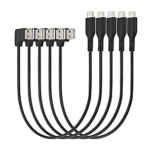 Kensington Câble USB-C de chargement et de synchronisation (lot de 5), 0,327 m, USB A, USB C, USB 2.0, 0,48 Gbit/s, Noir K65610WW Kensington Câble USB-C de chargement et de synchronisation (lot de 5), 0,327 m, USB A, USB C, USB 2.0, 0,48 Gbit/s, Noir K65610WW