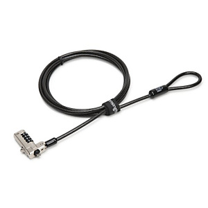 Kensington Candado fino de combinación N17 para portátiles con ranuras tipo 'wedge', Cerradura con combinación, Acero al carbón, Negro K68008EU Kensington Candado fino de combinación N17 para portátiles con ranuras tipo 'wedge', Cerradura con combinación, Acero al carbón, Negro K68008EU