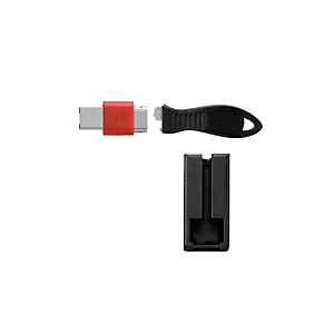 Kensington Candado para puertos USB con protección de seguridad, Llave plana, Negro K67915WW