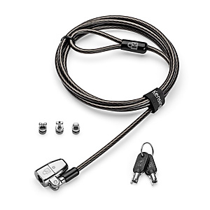 Kensington Candado universal con llave ClickSafe® 2.0 para portátiles, 1,8 m, Kensington, Llave, Acero al carbón, Negro K68102EU Kensington Candado universal con llave ClickSafe® 2.0 para portátiles, 1,8 m, Kensington, Llave, Acero al carbón, Negro K68102EU