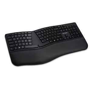 Kensington Clavier sans fil Pro Fit® Ergo (noir), Taille réelle (100 %), Avec fil &sans fil, FR sans fil +USB, QWERTY, Noir K75401FR Kensington Clavier sans fil Pro Fit® Ergo (noir), Taille réelle (100 %), Avec fil &sans fil, FR sans fil +USB, QWERTY, Noir K75401FR