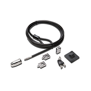 Kensington Kit de candados para ordenador de sobremesa y periféricos 2.0, 2,44 m, Kensington, Llave, Acero al carbón, Negro, Plata K64424WW Kensington Kit de candados para ordenador de sobremesa y periféricos 2.0, 2,44 m, Kensington, Llave, Acero al carbón, Negro, Plata K64424WW