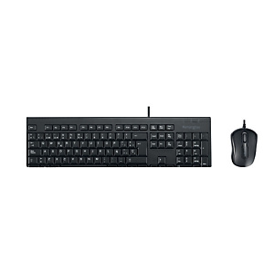 Kensington KM100 EQ Kit de teclado y ratón con cable, ambidiestro, USB-A, negro, K75452ES Kensington KM100 EQ Kit de teclado y ratón con cable, ambidiestro, USB-A, negro, K75452ES