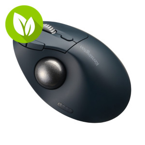 Kensington Pro Fit Ergo TB550 Ratón Trackball ergonómico, inalámbrico, Bluetooth y receptor USB-A, bateria recargable, 51% plástico reciclado, negro y gris, K72196WW Kensington Pro Fit Ergo TB550 Ratón Trackball ergonómico, inalámbrico, Bluetooth y receptor USB-A, bateria recargable, 51% plástico reciclado, negro y gris, K72196WW
