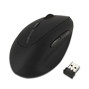 Kensington Pro fit Ratón vertical, óptico, ergonómico para zurdos, inalámbrico, nano receptor USB-A, negro, K79810WW Kensington Pro fit Ratón vertical, óptico, ergonómico para zurdos, inalámbrico, nano receptor USB-A, negro, K79810WW