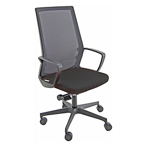Ketro, Sedia operativa ergonomica, Rete e tessuto ignifugo, Nero Ketro, Sedia operativa ergonomica, Rete e tessuto ignifugo, Nero