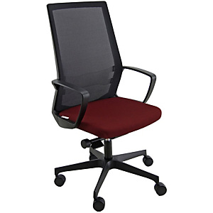 Ketro, Sedia operativa ergonomica, Rete e tessuto ignifugo, Rosso bordeaux Ketro, Sedia operativa ergonomica, Rete e tessuto ignifugo, Rosso bordeaux