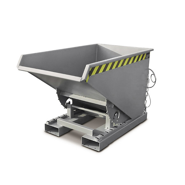 Kiepbak met inrijkoker Bauer 126 x 77 x 83,5 cm grijs - 1