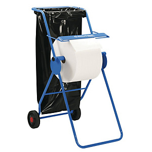 Kimberly-Clark Professional Dispensador autónomo de papel limpiador grande con 2 ruedas acero azul Kimberly-Clark Professional Dispensador autónomo de papel limpiador grande con 2 ruedas acero azul