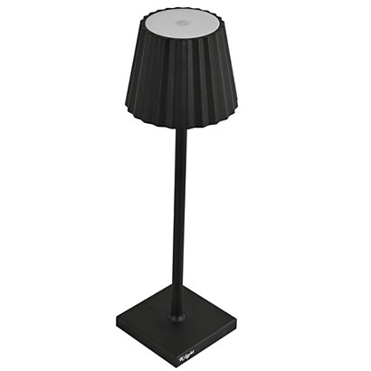 KING COLLECTION Lampada da tavolo - a led - 10 x 10 x 38 cm - alluminio/pmma - nero - 1